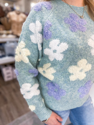 Pastel Garden Long Sleeve Sweater