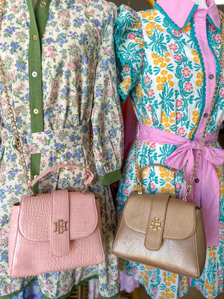 Woven Gold Tucker Handbag | Caroline Hill