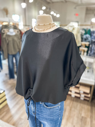 Black Weekend Glow Drawstring Top