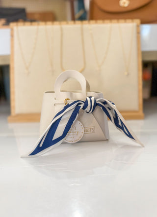 Navy & White Scarf Styling Gift Set