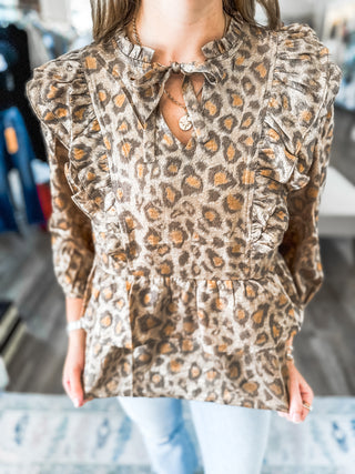 Wild Whisper Ruffle Long Sleeve Top