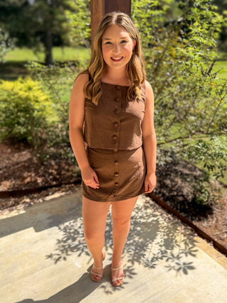 Cocoa Hollis Button Skort Set