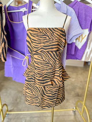 Brown/Black Geaux Wild Fit & Flare Top