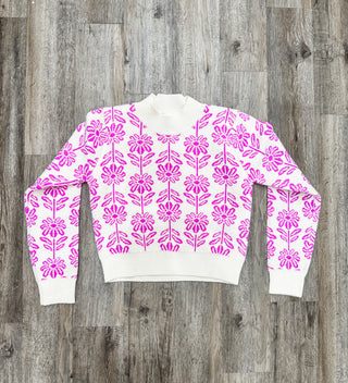 Electric Orchid Look This Way Crew Neck Sweater