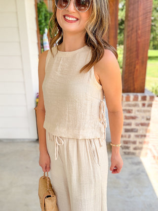 Natural Barefoot Breeze Side Tie Top