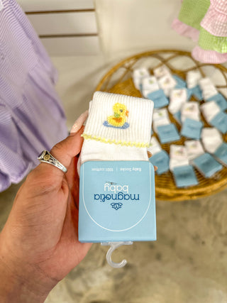Yellow Darling Ducklings Socks- Magnolia Baby