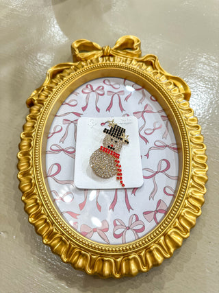 Frosty Snowman Holiday Broach