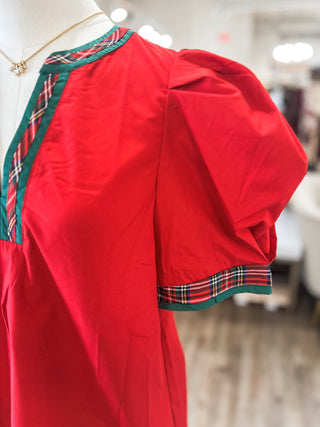 Red Festive Flair Top