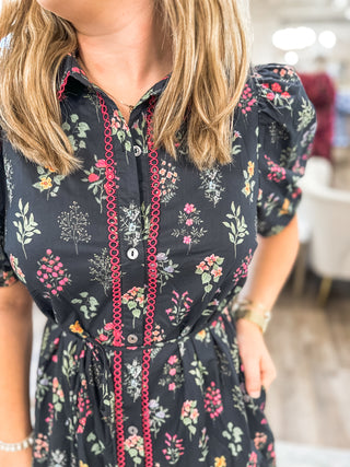 Black Rosey Daydream Dress
