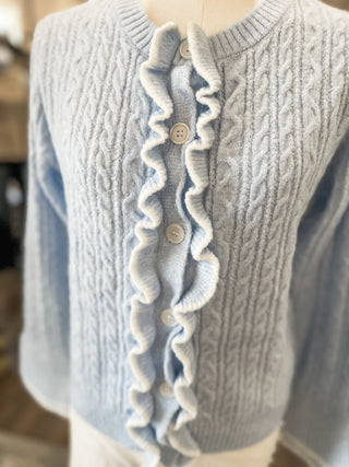 Snowflake Charm Ruffle Sweater