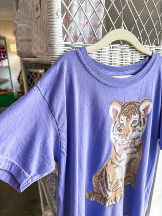 Boys Purple Sweet Little Tigers Tee