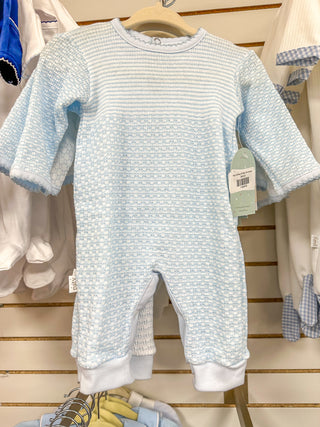 Paty Pal Blue W/ Blue Trim Romper