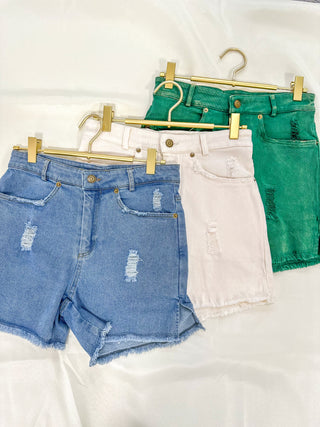 Light Denim Adaptable Fabric Shorts