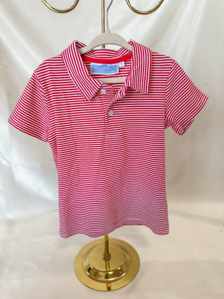 Red Stripe Henry Gameday Polo