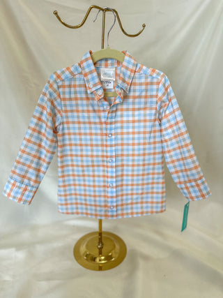 Orange & Sky Blue Charm Oxford Shirt