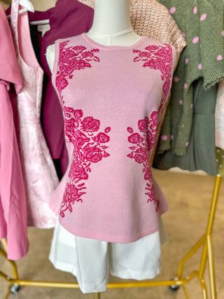 Pink Floral Moment Peplum Top