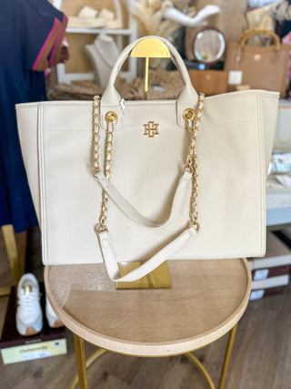 Melissa Cream Tote Bag | Caroline Hill