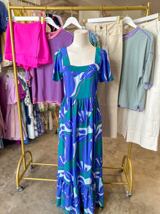 Blue Milena In The Shade Maxi Dress