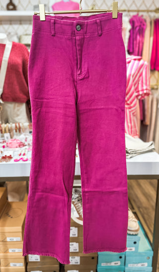 Magenta Adaptable Fabric Pants