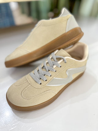 Beige & Blue Grey Deer-11 Sneakers