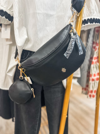 Black City Stroll Leather Crossbody