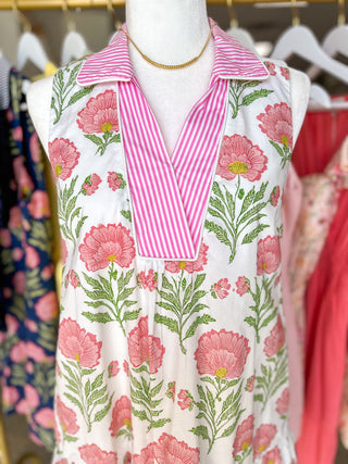Off White Sweet Afternoon Floral Mini Dress