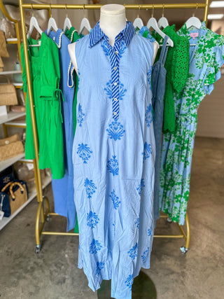 Chambray Tropic Dream Midi Dress