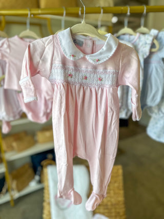Pink Mia's Classics Smocked Footie