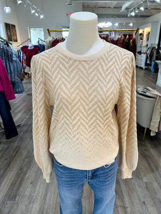 A Touch of Golden Shimmer Lightweight Sweater