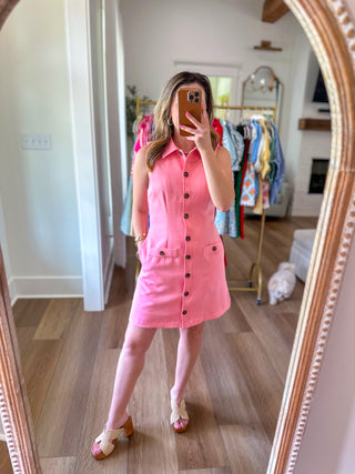 The Pink Uptown Charm Mini Dress