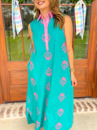 Mint Tropic Dream Midi Dress