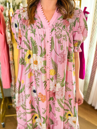 Light Pink Dreaming of Florals Maxi Dress