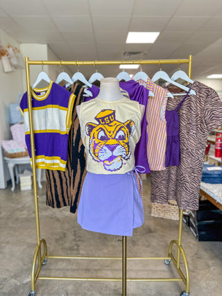 Lavender Just Because Tie Wrap Skort