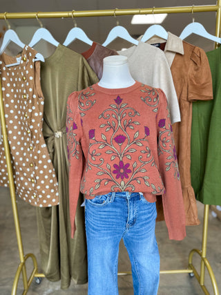 Margot Fall Floral Sweater
