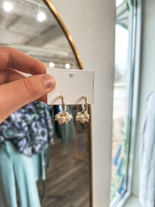 Freshwater Pearl Cluster Earrings