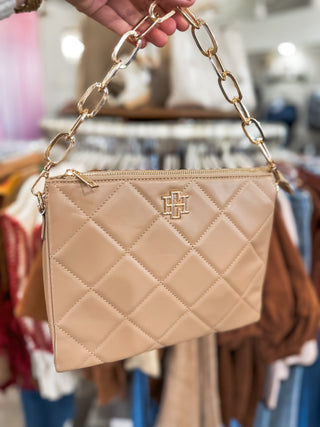 Latte Ariana Large Diamond Crossbody