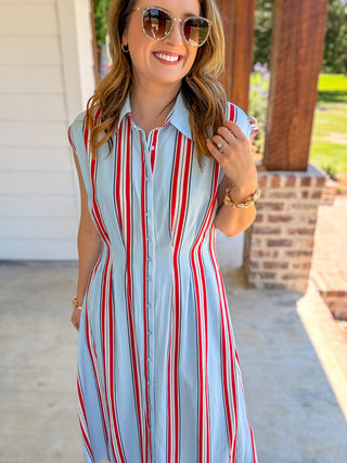 The Southern Summer Stripe Midi Dress