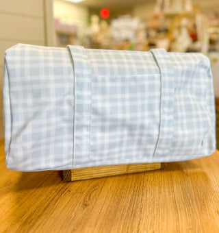 TRVL Blue Pimlico Plaid Weekender Duffel Bag
