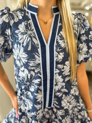The Sloane Petal Trim Dress