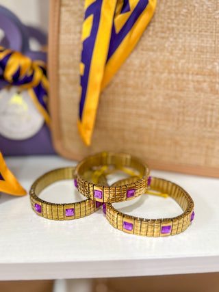 Purple Haze Gem Stretch Bracelet