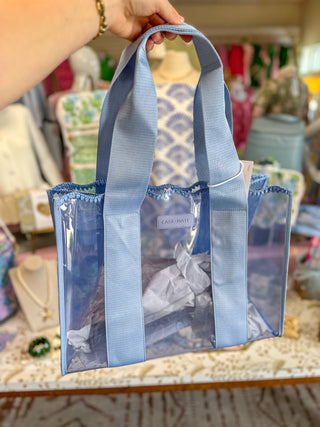 Carolina Blue Crochet Wave Jelly Tote Bag | Case-Mate