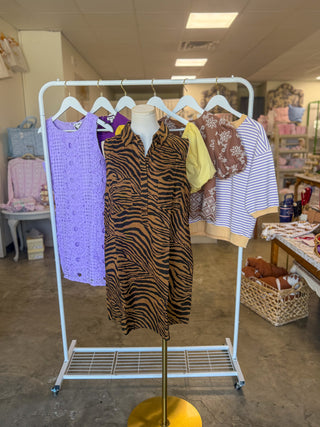 Tiger Town Stripe Button Down Mini Dress