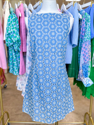 Light Denim Sweetest Stitch Mini Dress