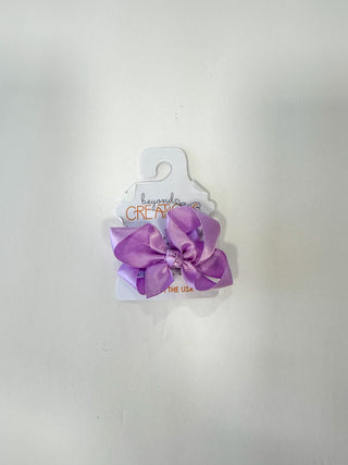 Light Orchid Small Satin Bow