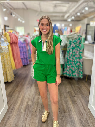 Green Porter Shorts Set