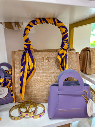 Purple & Gold Scarf Styling Gift Set