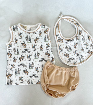 Wild West Sleeveless Diaper Cover Set