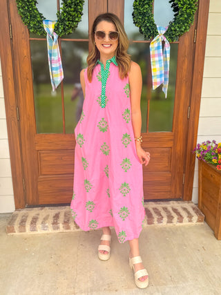 Pink Tropic Dream Midi Dress