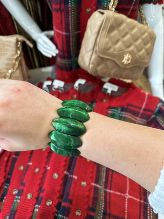 Light Green Acrylic 1.25" Stretch Bracelet