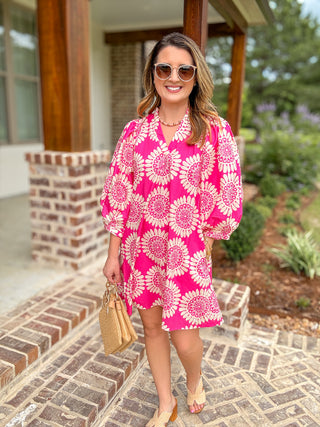 The Bold & Pink Mini Dress